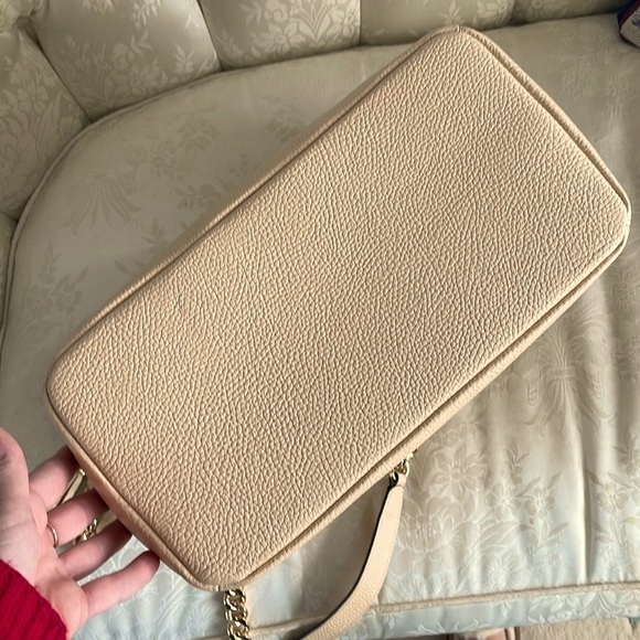 Brand New Valentino Luisa Rock Leather Chain Shoulder Bag Creamy Mousse Studded - Picture 11 of 16